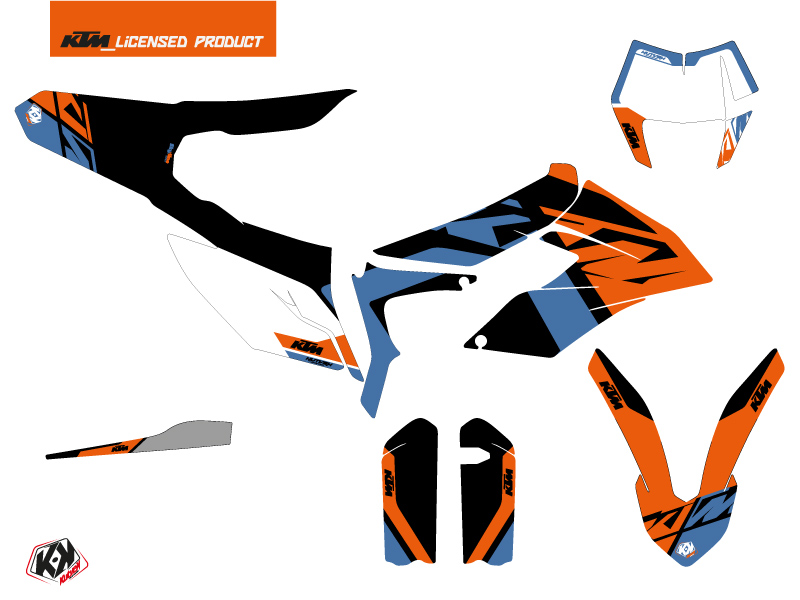 Kit Décoration Moto Cross Skyline KTM 350 FREERIDE Bleu KUTVEK - vue 2