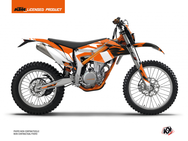 Kit Décoration Moto Cross Skyline KTM 350 FREERIDE Orange