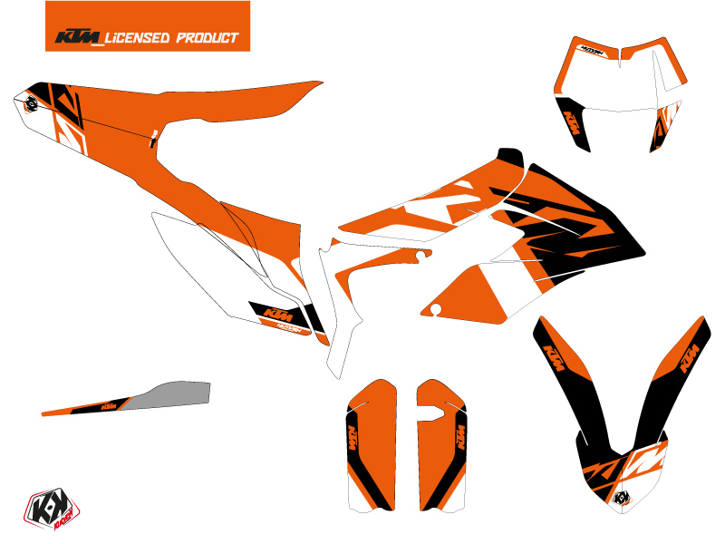 Kit Décoration Moto Cross Skyline KTM 350 FREERIDE Orange - vue 2