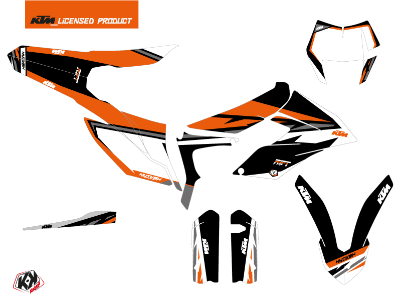 Kit décoration moto cross Rift KTM 350 Freeride noir orange Kutvek - vue 2