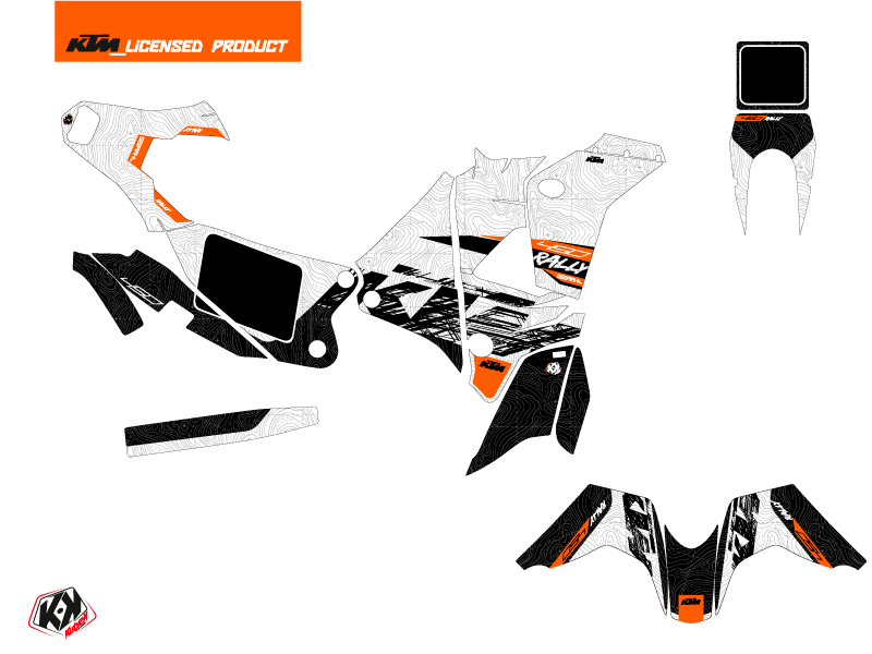 Kit décoration motocross KTM 450 Rally blanc KUTVEK - vue 2