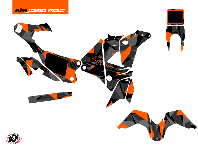 Kit Déco Motocross Delta KTM 450 Rally Noir Orange KUTVEK - vue 2
