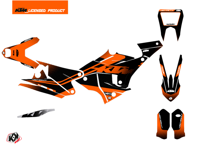 Kit Décoration Motocross Raster KTM 450 Rally Noir Orange - vue 2