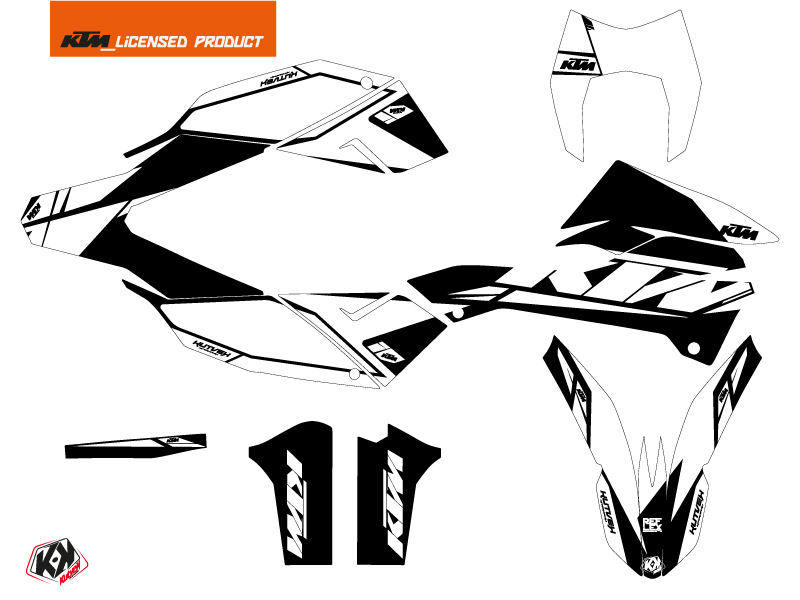 Kit Décoration Moto Cross Reflex KTM 690 Enduro R Blanc KUTVEK - vue 2