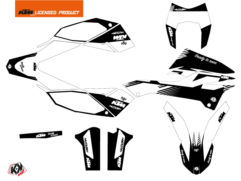 Kit Décoration Moto Cross Rétro KUTVEK KTM 690 ENDURO R Noir - vue 2