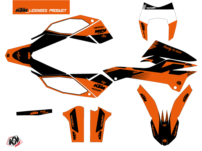 Kit Déco Moto-Cross Rétro KTM 690 ENDURO R Orange KUTVEK - vue 2