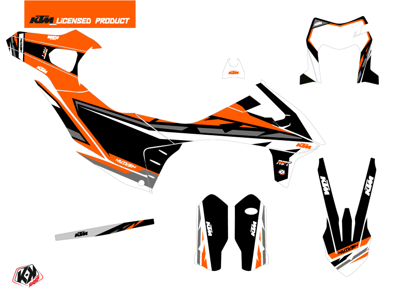 Kit Décoration Moto Cross Rift KTM 690 ENDURO R Noir Orange KUTVEK - vue 2