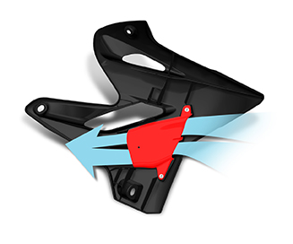 Écope de radiateur Cycra Powerflow YAM YZ2 - vue 2