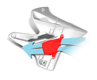 Écope de radiateur Cycra Powerflow YAM YZ2 - vue 2