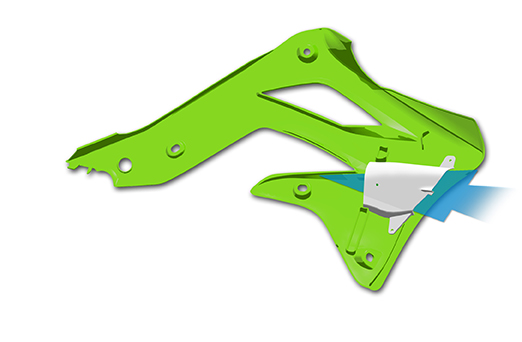 Écope de radiateur Cycra Powerflow Kawasaki 15 - vue 2