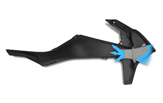 Écope de radiateur Cycra Powerflow KTM 19 - vue 2