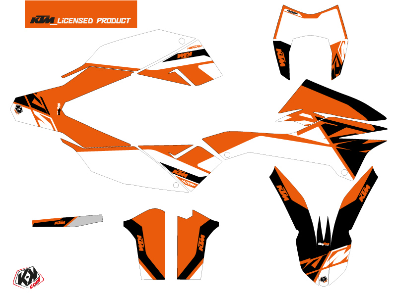Kit décoration moto cross Skyline KTM 690 ENDURO R orange Kutvek - vue 2