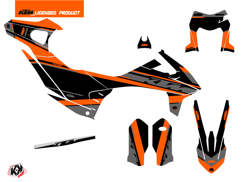 Kit Décoration Moto KUTVEK Breakout KTM 690 ENDURO R Noir Orange - vue 2