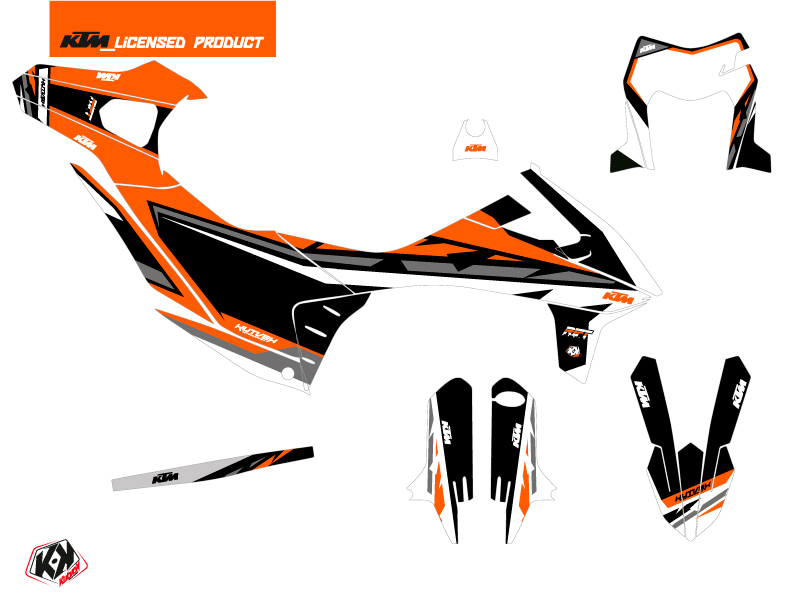 Kit Décoration Moto Cross Rift KTM 690 SMC R Noir Orange KUTVEK - vue 2