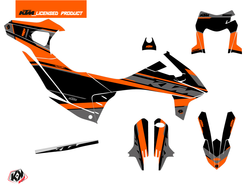 Kit Déco Moto Cross Breakout KTM 690 SMC R Noir Orange KUTVEK - vue 2