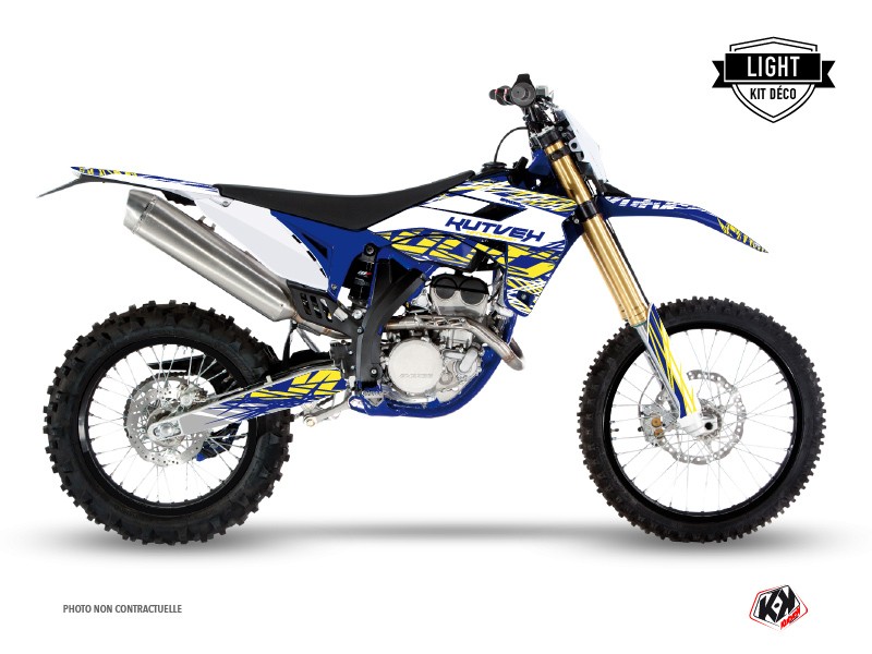 Kit Décoration Moto Cross Eraser Sherco 250 SE R Blanc Jaune LIGHT