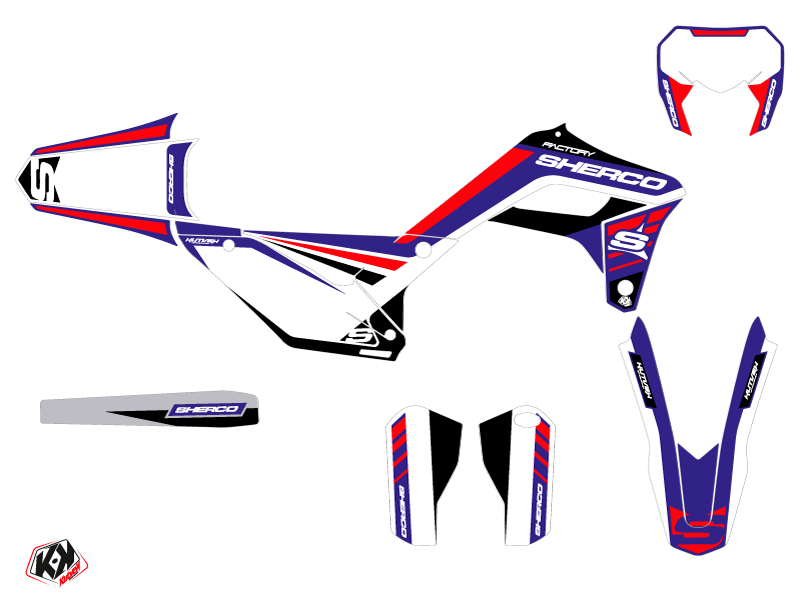 Kit décoration motocross KUTVEK Sherco SE/SEF rouge - vue 2