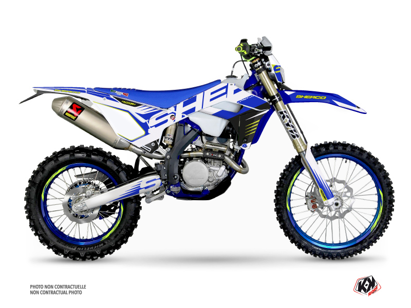 Kit plastiques décoration Moto Cross Fast Sherco SE / SEF Bleu KUTVEK