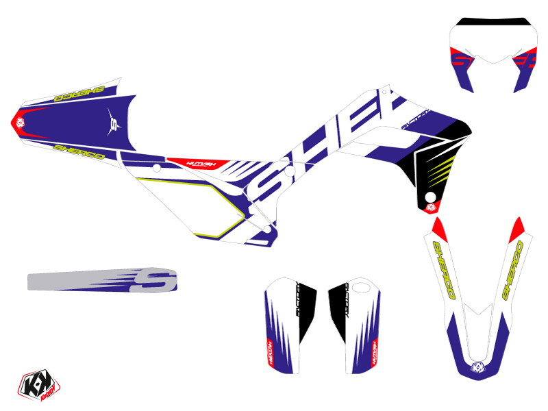 Kit Décoration Moto Cross Fast Sherco SE/SEF Blanc KUTVEK - vue 2