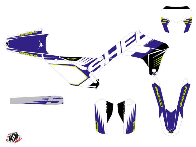 Kit Décoration Moto Cross Sherco SE / SEF Bleu KUTVEK - vue 2