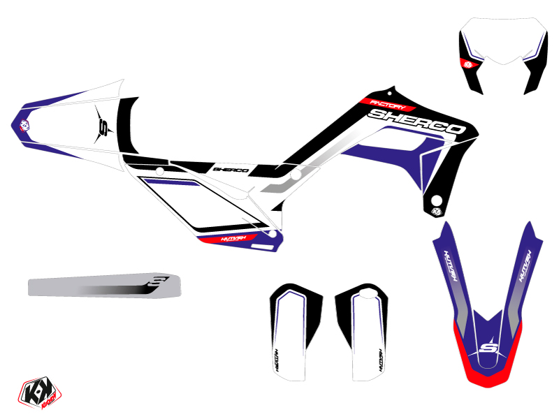 Kit Déco Moto Cross Skratch Sherco SE / SEF Rouge KUTVEK - vue 2