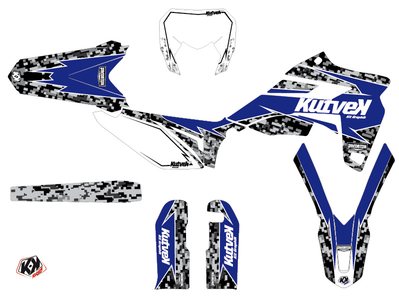 Kit Plastiques Predator Sherco 450 SEF R Noir Bleu KUTVEK - vue 2