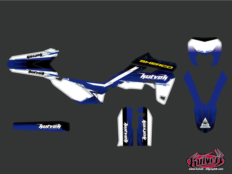 Kit Décoration Moto Cross Slider Sherco 450 SEF R KUTVEK - vue 2