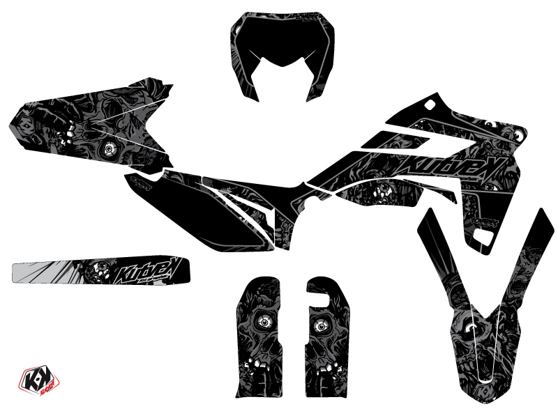 Kit décoration moto cross Zombies Dark Sherco 450 SEF R noir KUTVEK - vue 2