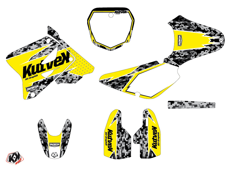 Kit Plastiques Déco Moto Cross Predator Suzuki 85 RM Jaune KUTVEK - vue 2