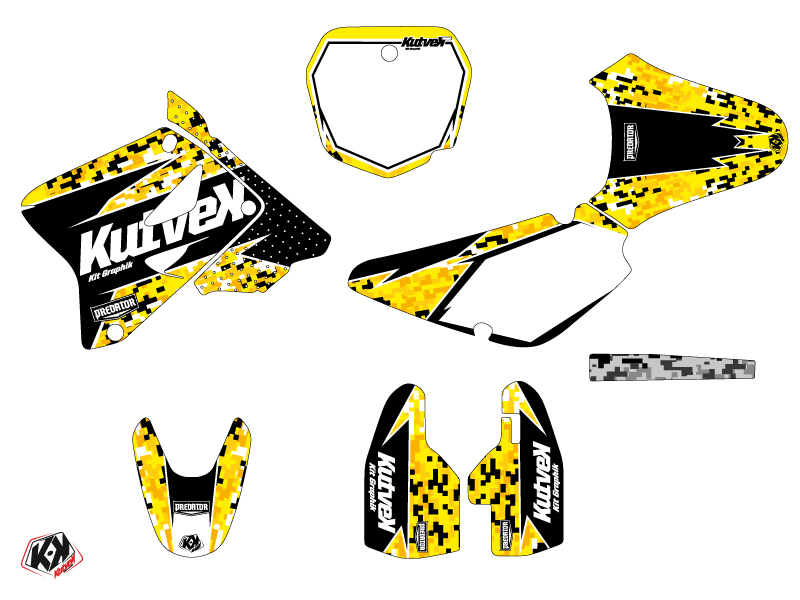 Kit Déco Moto Cross Predator Suzuki 85 RM Noir Jaune KUTVEK - vue 2