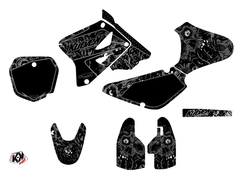 Kit Décoration Moto Cross Zombies Dark Suzuki 85 RM Noir KUTVEK - vue 2