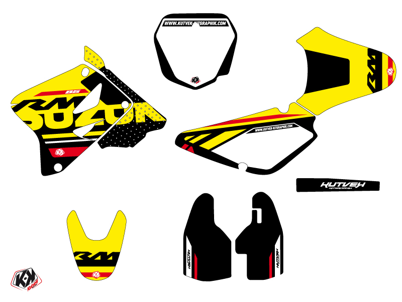 Kit Décoration Moto Cross Suzuki 85 RM Rouge KUTVEK - vue 2