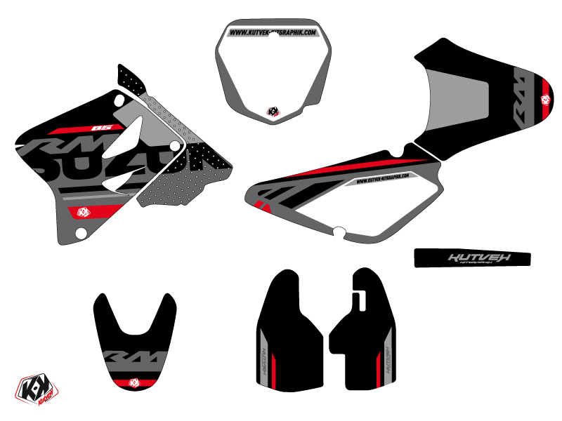 Kit décoration Moto Cross Suzuki RM 85 Noir Kutvek - vue 2