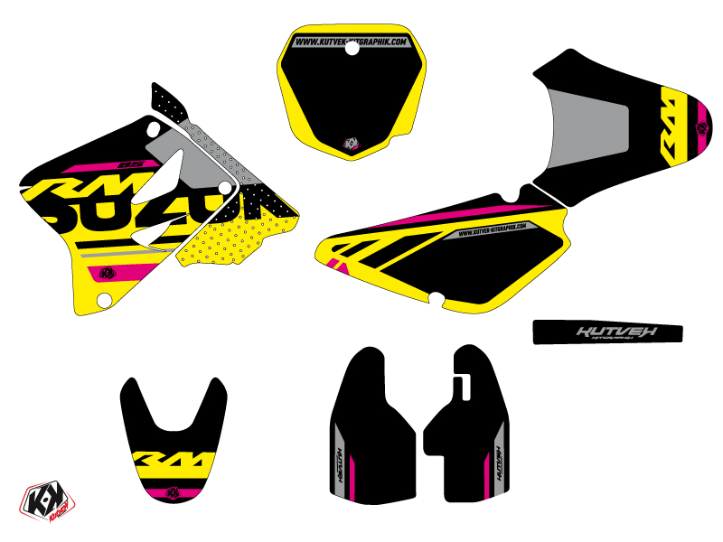 Kit Déco Moto Cross Suzuki RM 85 Rose Kutvek - vue 2