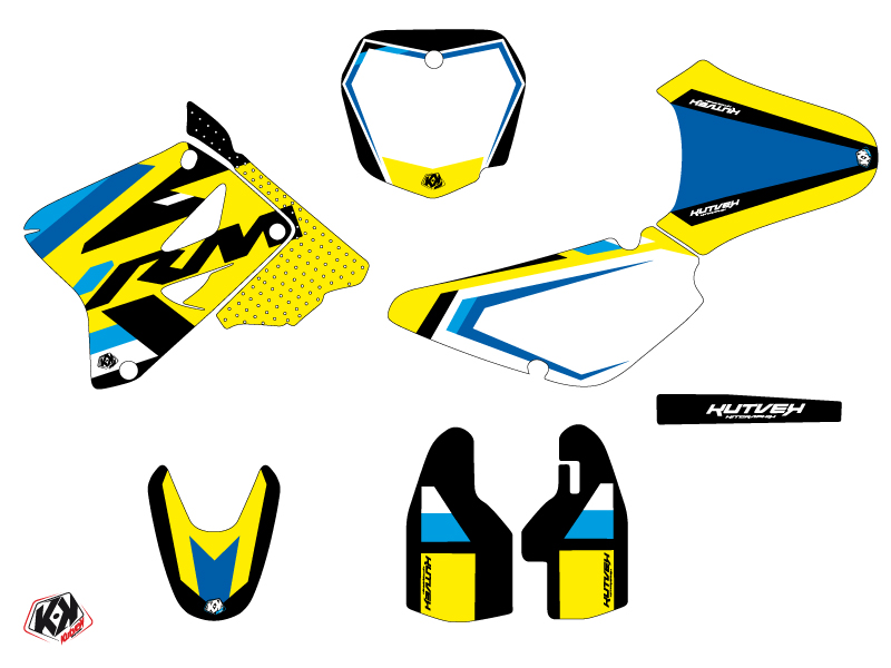 Kit Décoration Moto Cross Label Suzuki 85 RM Bleu KUTVEK - vue 2