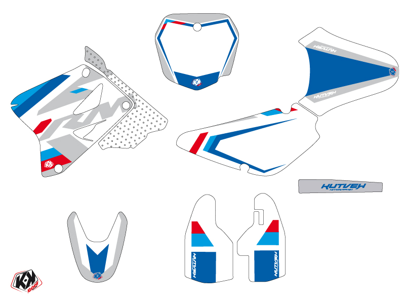 Kit Déco Moto Cross KUTVEK Suzuki 85 RM Blanc Label - vue 2