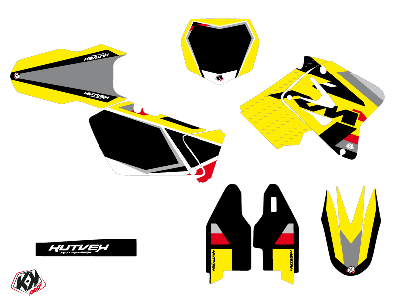 Kit Déco Moto Cross Suzuki 125 RM Noir Label - vue 2