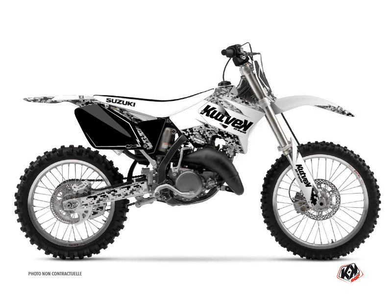 Kit Plastiques Moto Cross Predator Suzuki 125 RM Blanc KUTVEK