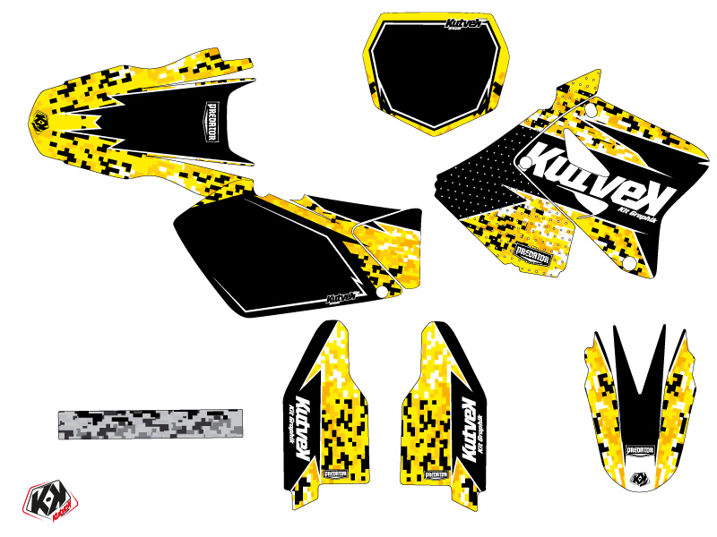 Kit plastiques Prédateur Suzuki 125 RM noir jaune - vue 2