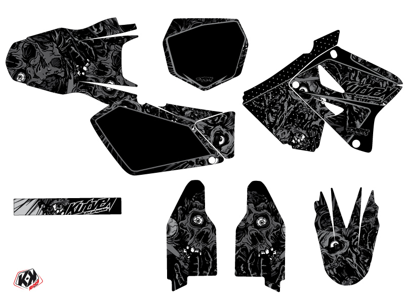 Kit Décoration Moto-Cross Zombies Dark Suzuki 125 RM Noir KUTVEK - vue 2