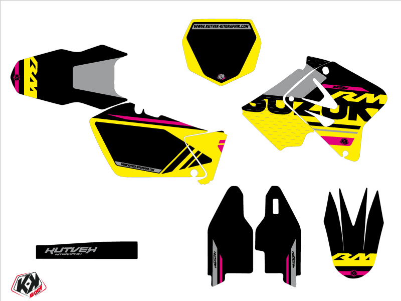 Kit décoration motocross Suzuki 125 RM rose KUTVEK - vue 2