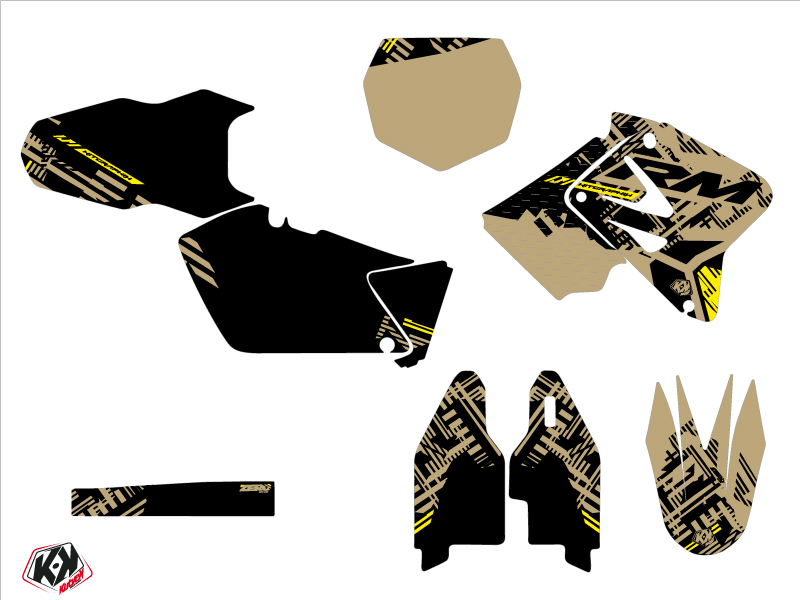 Kit Déco Moto Cross Zero Suzuki 125 RM Sable KUTVEK - vue 2