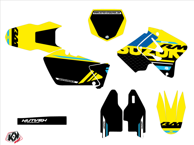 Kit Décoration Moto Cross Suzuki 125 RM Bleu KUTVEK - vue 2