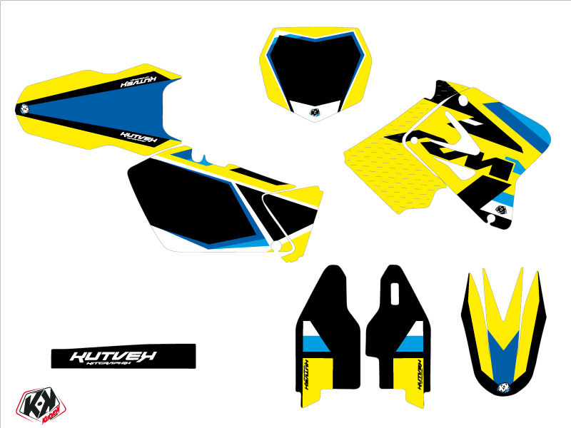 Kit décoration motocross Suzuki 125 RM Bleu - vue 2