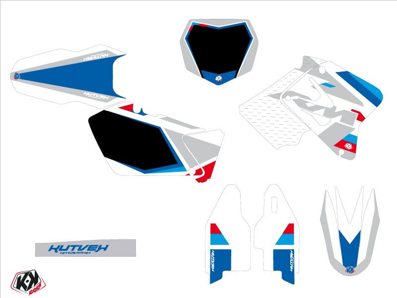 Kit décoration motocross Suzuki 125 RM blanc - vue 2