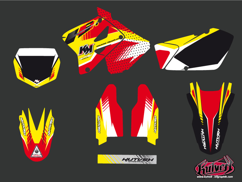 Kit Décoratif Moto Cross Pulsar Suzuki 125 RM Rouge KUTVEK - vue 2