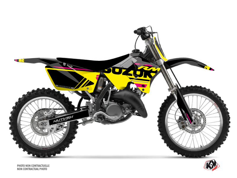 Kit Décoration Moto Cross Suzuki 125 RM Rose KUTVEK