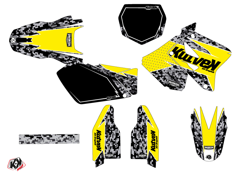 Kit Déco Moto Cross Predator Suzuki 125 RM Jaune KUTVEK - vue 2