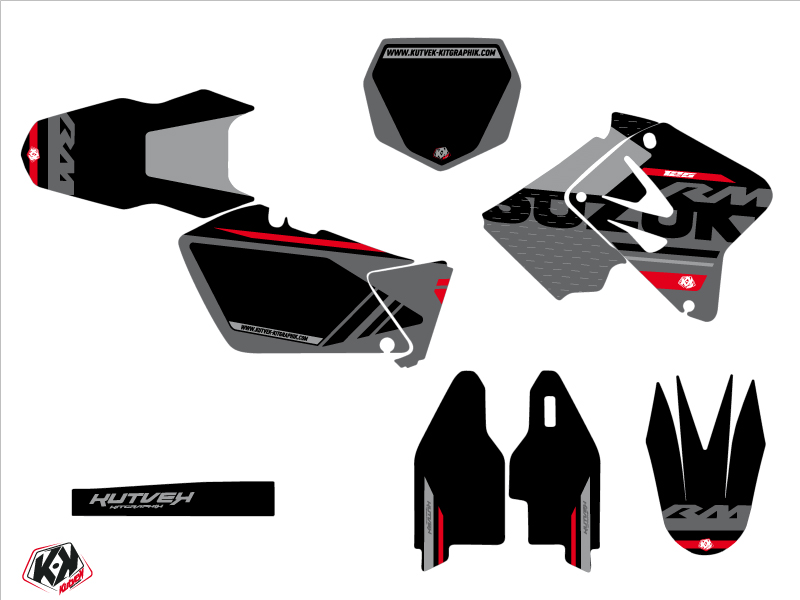 Kit Déco Moto Cross Suzuki 125 RM Noir KUTVEK - vue 2