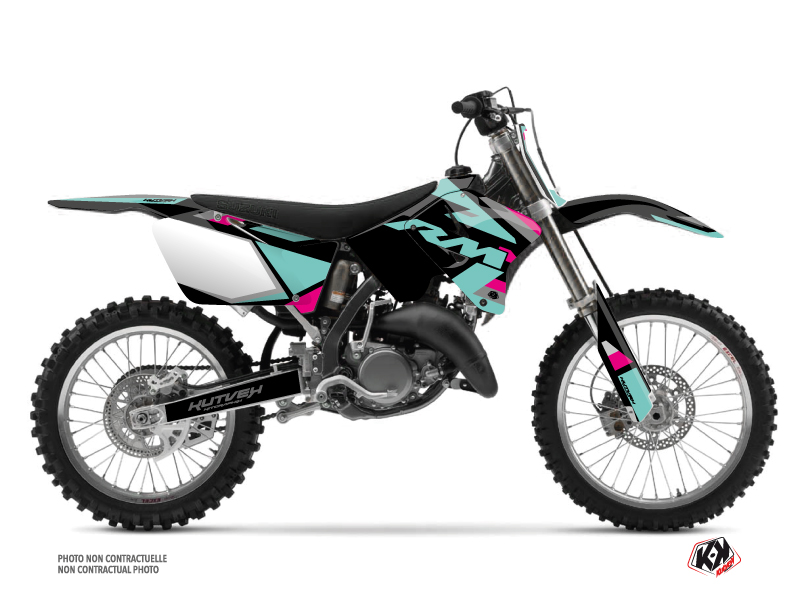 Kit Décoration Moto Cross Suzuki 250 RM Turquoise